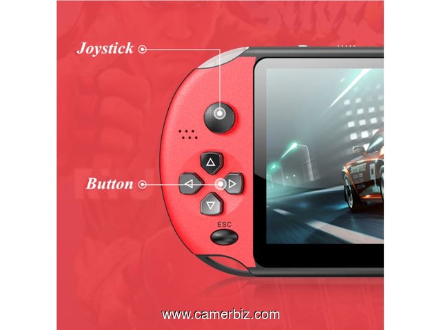 Console de jeu X7, 8 Go, ecran TFT de 4,3 pouces, 3000 Jeux integrés et Camera. Reliable a un ecran - 16005