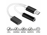2-in-1 Type-C a 3.5 mm - CHARGEUR CASQUE AUDIO & CABLE USB C- TELEPHONE - 16481