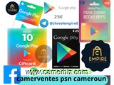 Code PSN& PSN plus PlayStation Eshop Network Au Cameroun