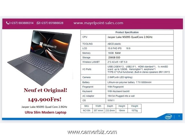 . Neuf et Original ultra slim modern Quadcore et Corei3 Laptops.  - 33879
