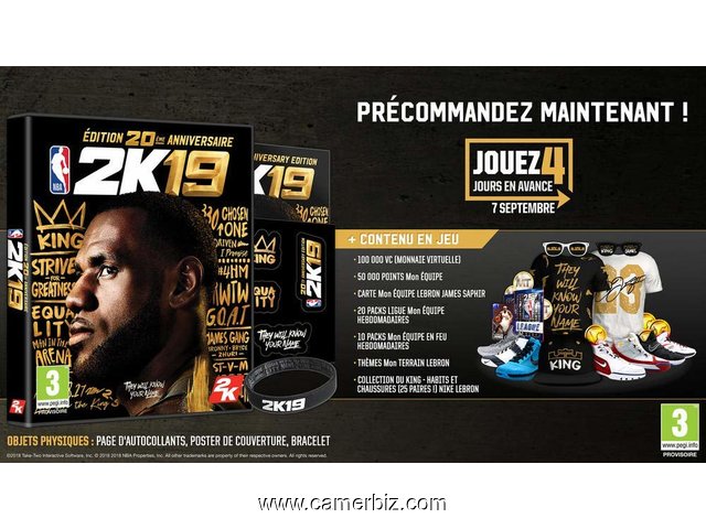 CD Jeux  NBA 2K19 Édition 20ème anniversaire version française  - 3771