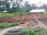 A plot with a G+1 storey building foundation