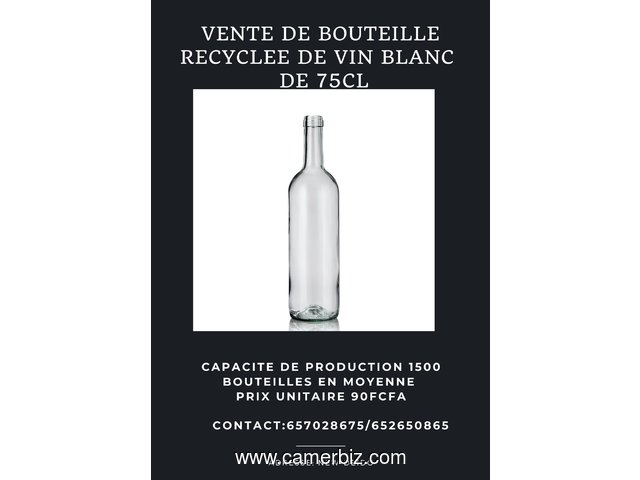 VENTEDE BOUTEILLES RECYCLEES DE VIN BLANC ET ROUGE - 10015