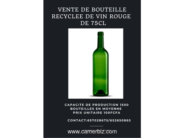 VENTEDE BOUTEILLES RECYCLEES DE VIN BLANC ET ROUGE - 10015