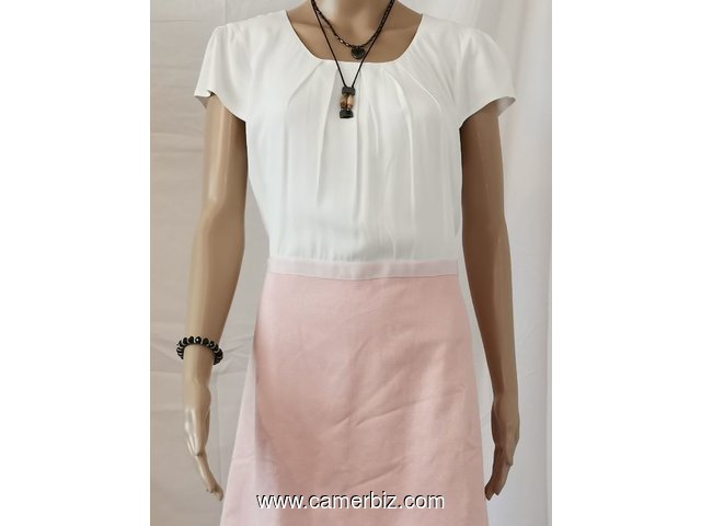 Robe Moderne blanc rose T42 9.990 F CFA (CR0001) - 10017