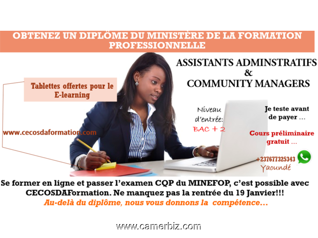 Formation CQP Community Managers & Assistants administratifs - Rentrée 19 Janvier  - 10149