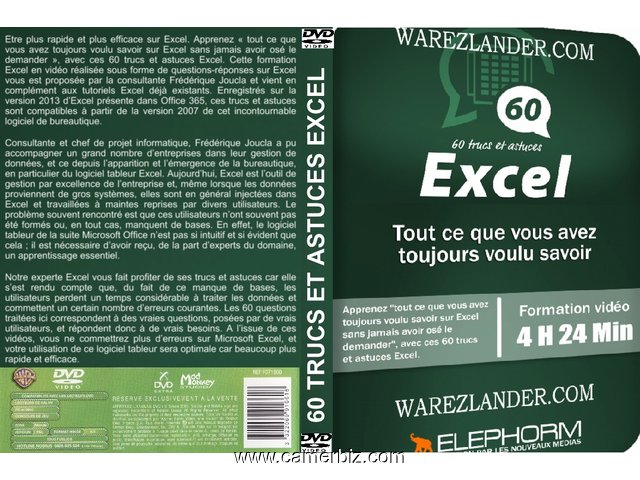 DVD Vidéo Elephorm - 60 Trucs Et Astuces Excel - Durée : 4h 24 Min - 10184