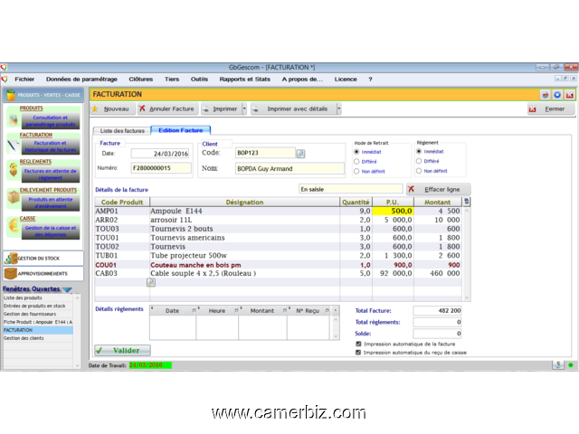 GBGescom, Le Logiciel de gestion commerciale simplifié – Téléchargement gratuit - 10214