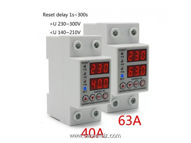 Dispositif de protection électrique contre les surtensions, soutensions et surintensité 220v 63A Uma - 10221