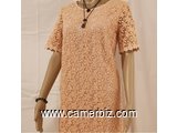 Robe Moderne dentelle couleur pêche T38 9.990 F CFA (CR0011) - 10234