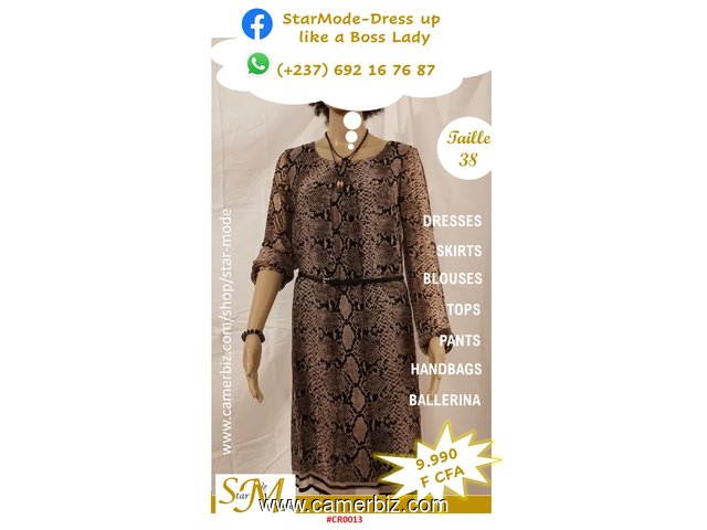 Robe Chic motif Peau de Serpent T38 9.990 F CFA (CR0013) - 10236