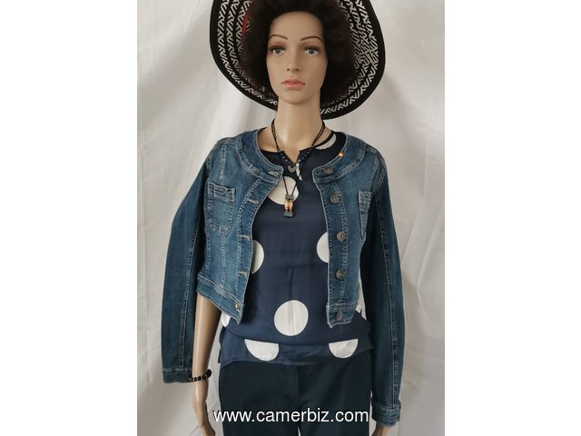 Veste en jeans courte fashion T42 5.990 F CFA (VJ0001) - 10256