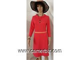 Robe Moderne rouge manches 3/4 T38 9.990 F CFA (CR0025) - 10275