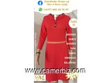 Robe Moderne rouge manches 3/4 T38 9.990 F CFA (CR0025) - 10275