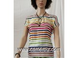 Blouse élégante courte manche 2 tons T42 4.990 F CFA (CS0001) - 10278