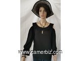 Blouse fashion noire manches 3/4 T42 4.990 F CFA (LB0002) - 10282