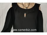 Blouse fashion noire manches 3/4 T42 4.990 F CFA (LB0002) - 10282