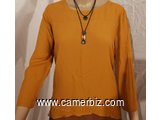 Blouse chic manches 3/4 orange T38 4.990 F CFA (LB0005) - 10284