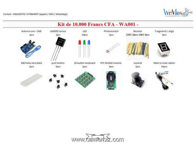 Vente de KIT ARDUINO, modules, shield, composant électroniques sur douala - 10326