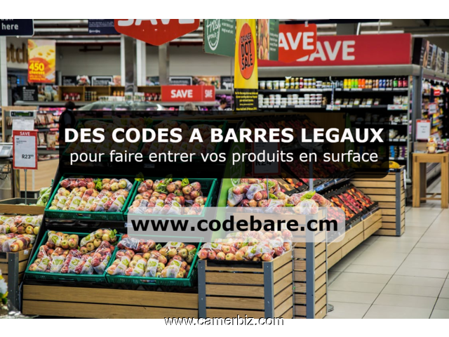 FOURNISSEUR  DE CODES A BARRES LEGAUX ET AUTHENTIQUES AU CAMEROUN - 10352