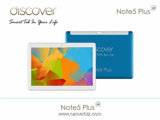 Tablette Discover Note5 Plus Dual SIM- 10.1 ", 4 Go RAM - 64 Go ROM, Wi-Fi. + Powerbank + ecouteurs - 10673