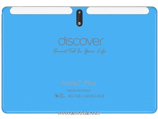Tablette Discover Note7 Plus Dual SIM- 10.1 ", 4 Go RAM - 64 Go ROM, Wi-Fi. + Powerbank + ecouteurs - 10674