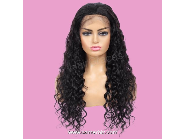 Front lace perruque par cheveux lisse, cheveux bouclé - 10907