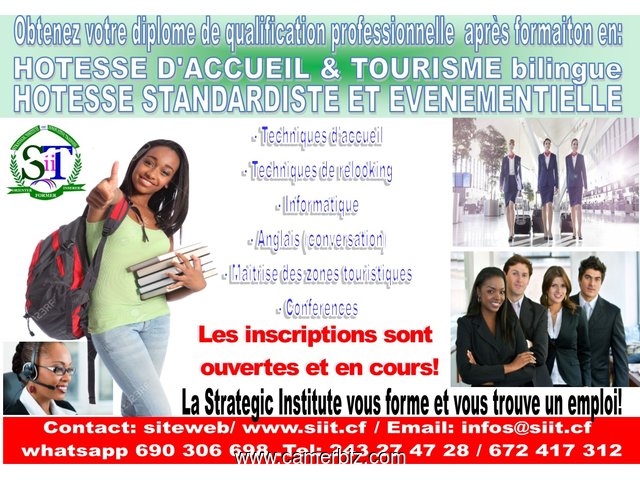 BECOME A PROFESSIONAL WAITRESS AND A BILINGUAL TOURISTC AGENT AT SIIT  CAMEROON - 1351