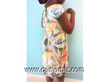 Robe Fashion fleuries aux couleurs joviales T42 9.990 F CFA (CR0033) - 13988