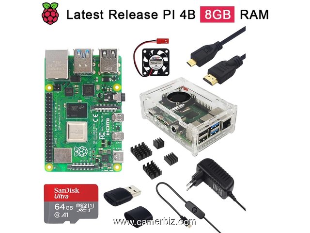 Vente des kits complets Raspberry Pi 4 - 4Gb de ram sur Douala, Cameroun - 15600