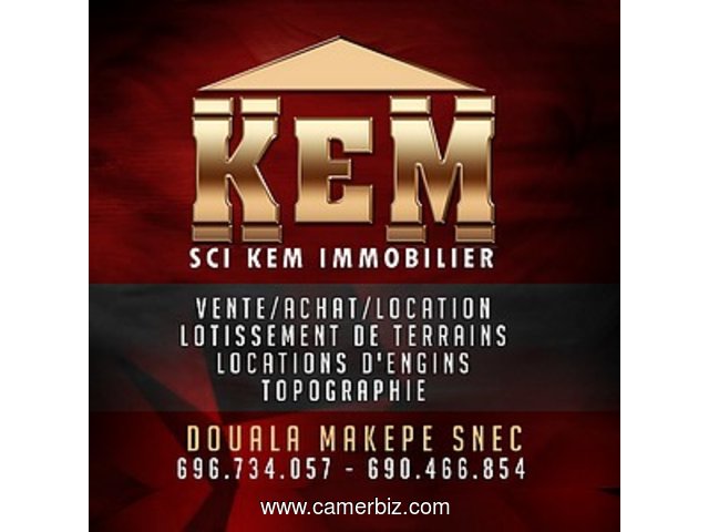 1195 M² TERRAIN TITRE BORDURE DE ROUTE A VENDRE A DOUALA BONAPRISO LIEU-DIT HYDROCARBURES - 1569