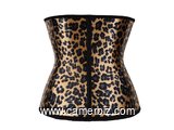 Latex Corset Serre Taille Minceur pour Femme. Lingerie pour Ventre Plat. Couleurs Leopard 100% Latex - 16008