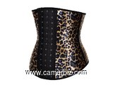 Latex Corset Serre Taille Minceur pour Femme. Lingerie pour Ventre Plat. Couleurs Leopard 100% Latex - 16008