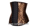 Latex Corset Serre Taille Minceur pour Femme. Lingerie pour Ventre Plat. Couleurs Leopard 100% Latex - 16008