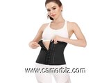 Double ceinture en Latex 100%, gaine amincissante, pour le ventre, 2 sangles et des crochets forts - 16009