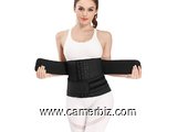 Double ceinture en Latex 100%, gaine amincissante, pour le ventre, 2 sangles et des crochets forts - 16009