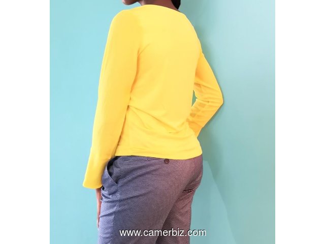 Blouse fashion couleur jaune T38 4.990 F CFA (LB0011) - 16092