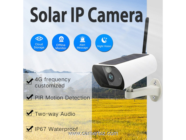 SOLAR IP CAMERA 1080p BATERIE-INTEGREE, Wi-Fi POUR CONTROLE A DISTANCE - 16425