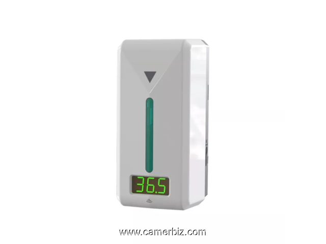 Distributeur automatique de désinfectant avec thermomètre et Thermomètre infrarouge mural automatiq - 16521