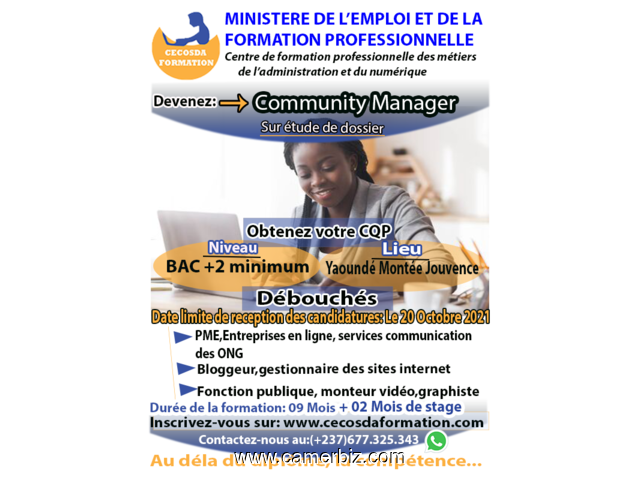 Rentrée CQP 2021-2022: Formation des Assistants Administratifs et Community Manager - 16579