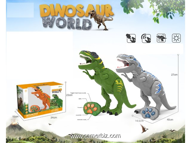Dinosaure avec telecommande. Bouge et parle. Dinosaur world - 16704