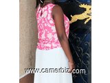 Blouse chic rose feurie blanc T42 4.990 F CFA (CB0017) - 16893