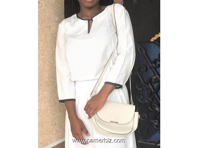Blouse élégante blanche T38 4.990 F CFA (CB0018) - 16894