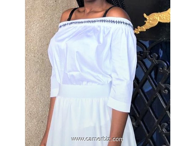 Blouse tendance blanche T38 4.990 F CFA (CB0030) - 16906