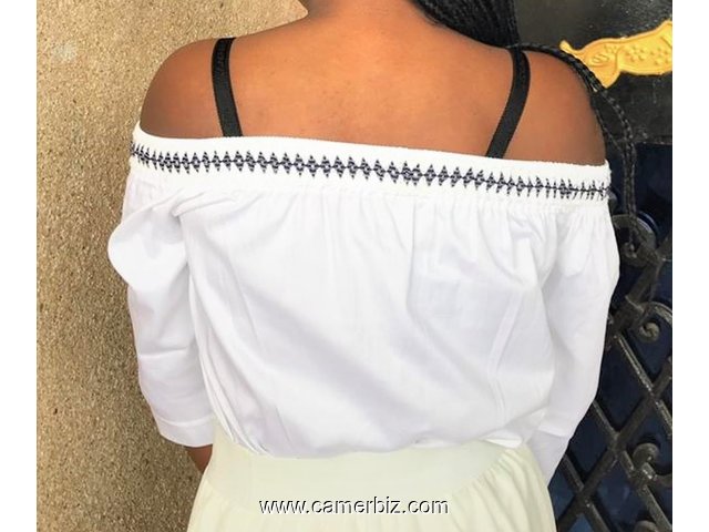 Blouse tendance blanche T38 4.990 F CFA (CB0030) - 16906