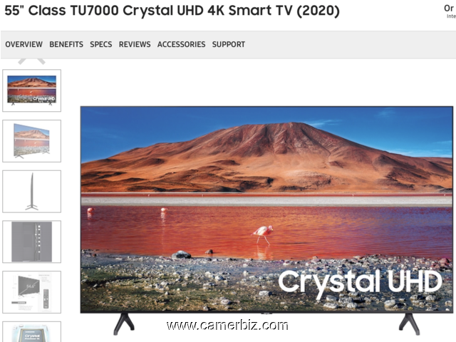Samsung Smart TV Crystal UHD 4K HDR 2020 55" - 17266