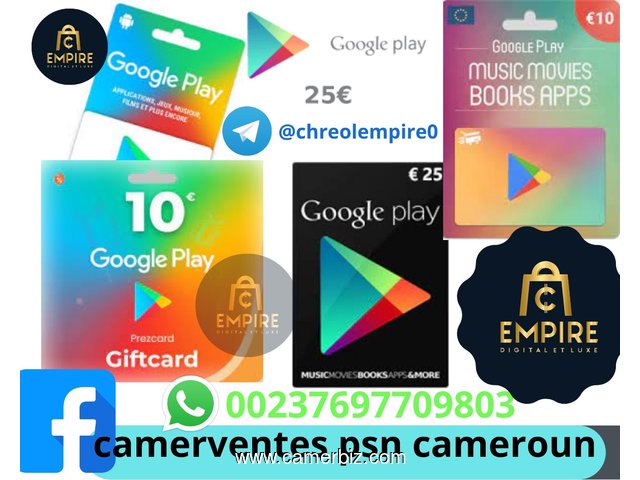 Code PSN& PSN plus PlayStation Eshop Network Au Cameroun - 18731