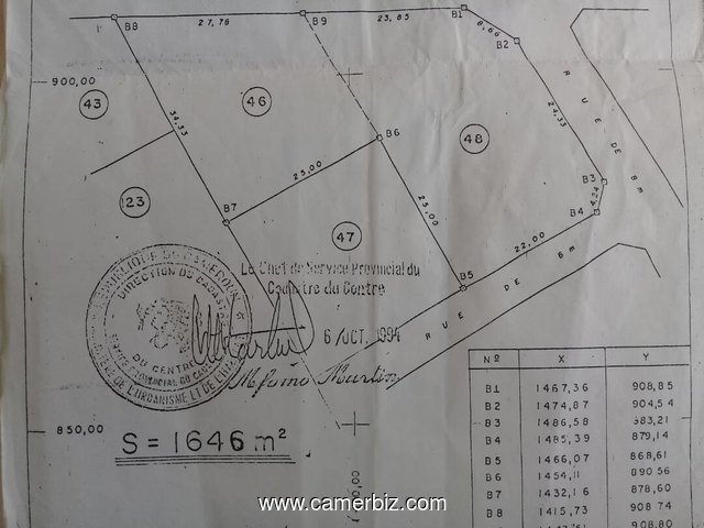 Terrain en vente a santa barbara/Yaounde - 1923