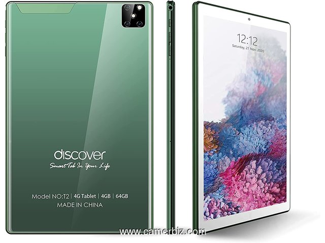 Tablette Discover T2 Dual SIM- 10.1 ", 4Go - 64Go, Wi-Fi. + Powerbank + ecouteurs + clavier - 19282