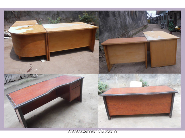 TABLE  BUREAU EN BOIS DE « BIBIGA », Longueur  182 cm, Largeur  75 cm, Hauteur 75 cm                - 1949